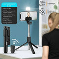 4-in-1 Stainless Steel Selfie Stick Tripod with LED Light & Wireless Remote