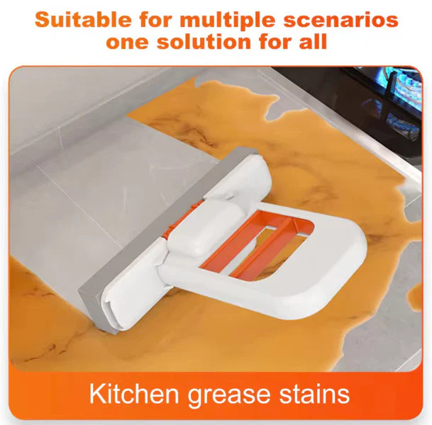 Foldable Squeeze Mop with Self-Wringing Base