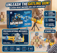 Classic Electric Gatling Gun Toy with Tripod Stand – Automatic Shooting Action for Kids