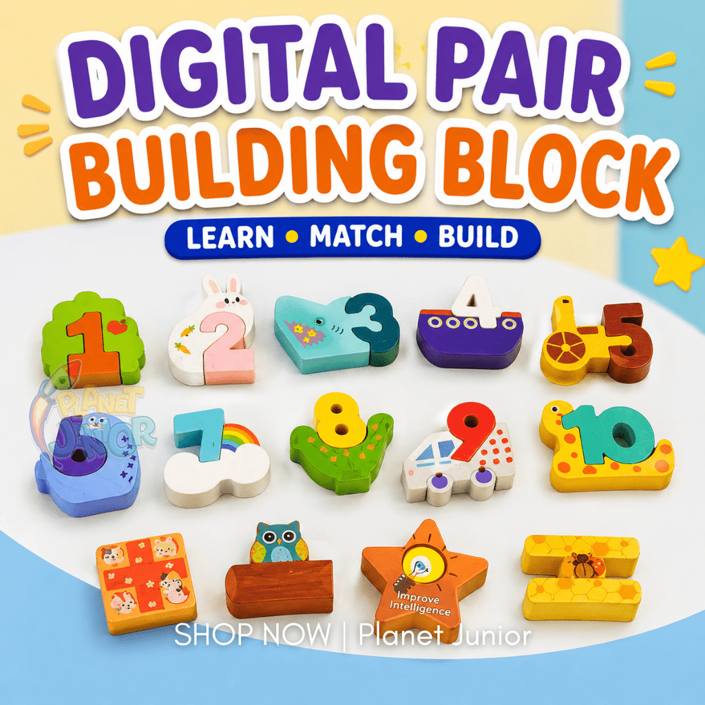 Digital Pet Number Building Blocks Matching Toy for Kids